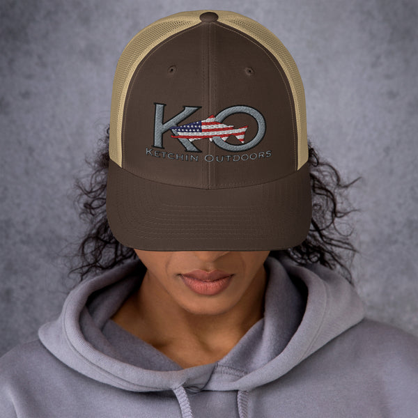 KO Salmon Patriot Trucker Cap