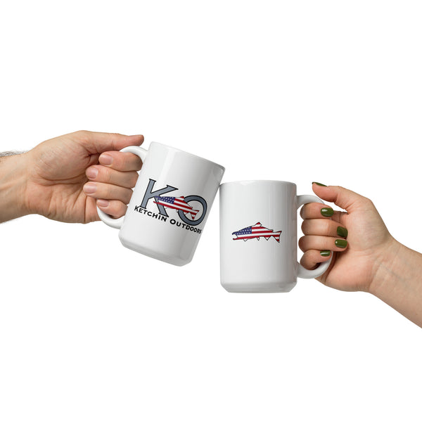 KO Salmon Patriot mug