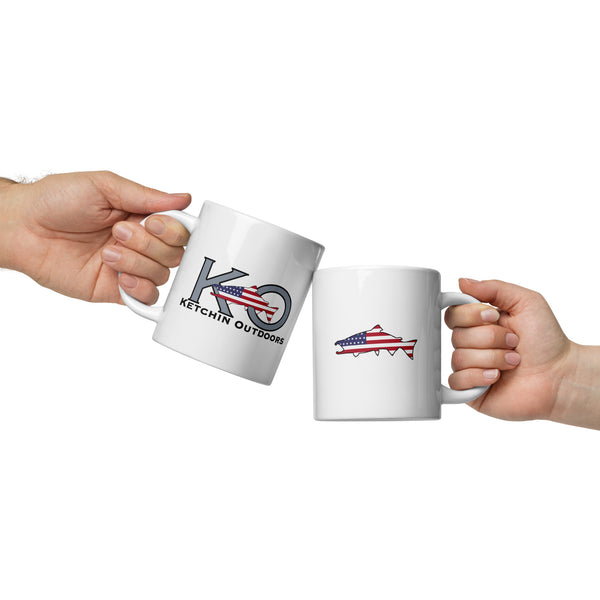 KO Salmon Patriot mug